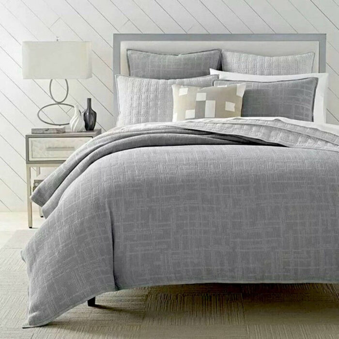Oake Waffle Plaid Collection Full/Queen Duvet Cover
