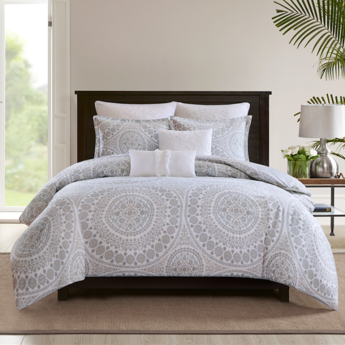 echo design marco floral 3pc full : qqueen duvet set