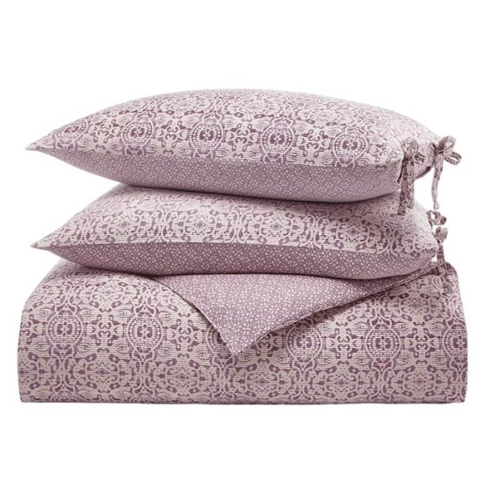 Lucky Brand Distressed Tile 3 Piece Full/Queen Duvet Set