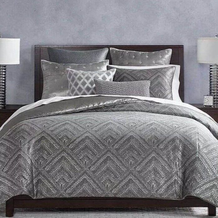 Hudson Park Woven Diamond Duvet Cover 1