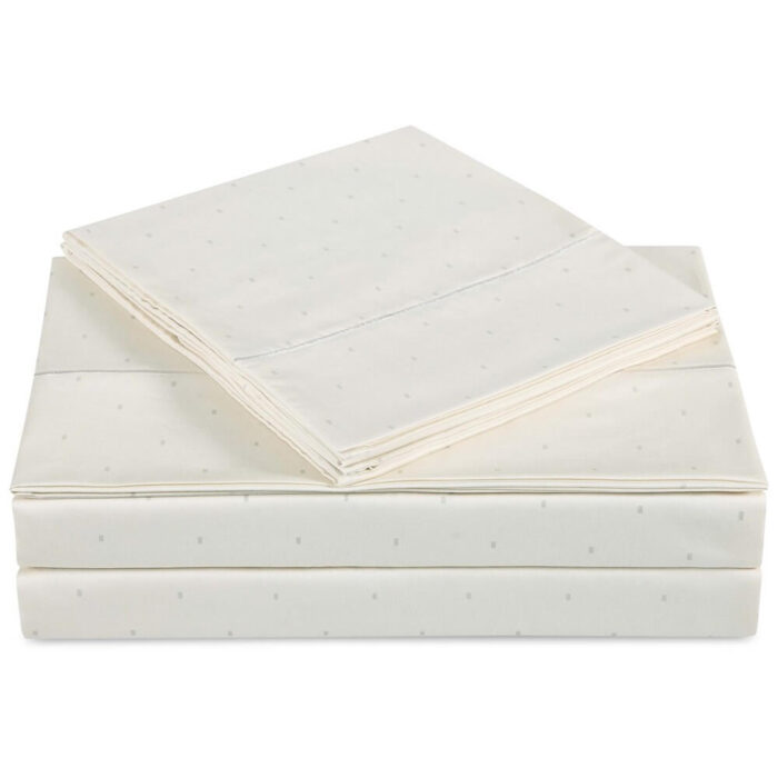 Charisma 310 Thread Count Dot 4 Piece King Sheet Set Almond Milk
