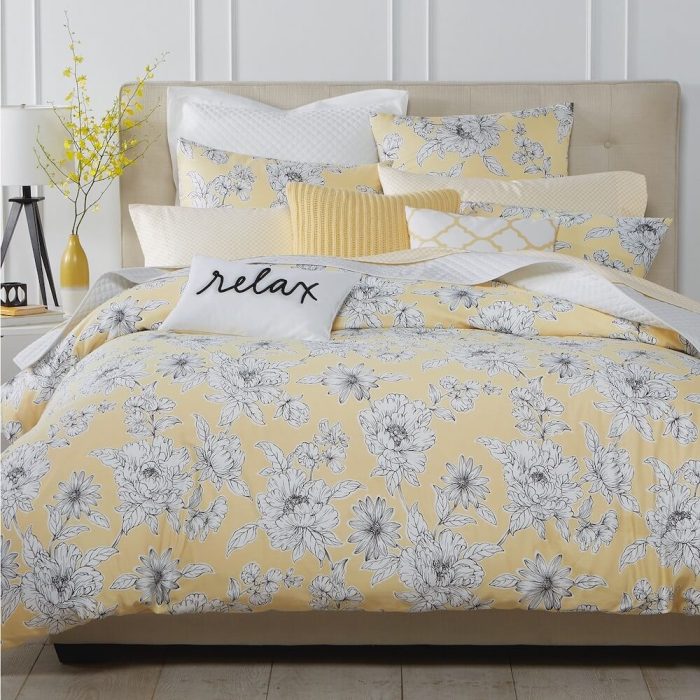 Charter Club Damask Designs Garden Duvet Set Yellow