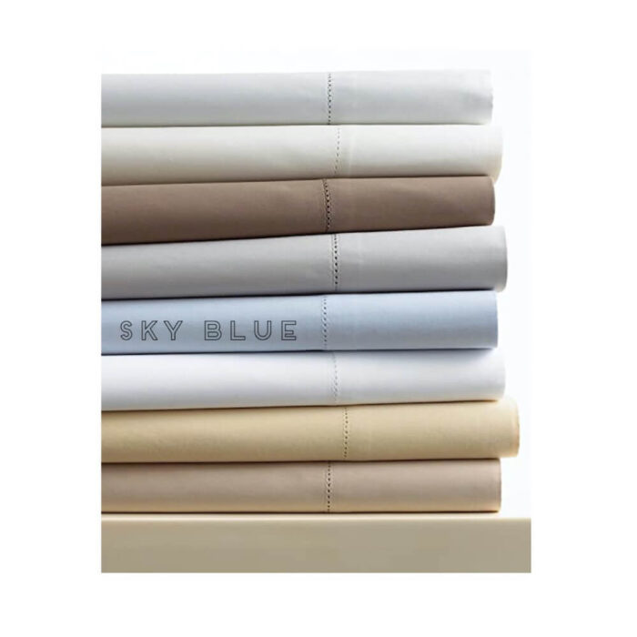 Hotel Collection 600 Thread Count CLOUD BLUE Queen Flat Sheet