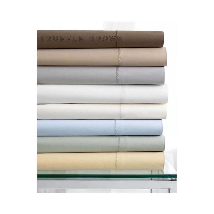 Hotel Collection 600 Thread Count Queen Flat Sheet Truffle Brown