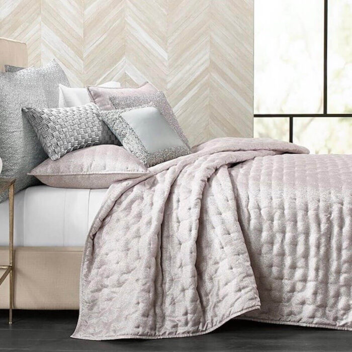 Hudson Park Pietra Lilac Purple King Quilted Coverlet