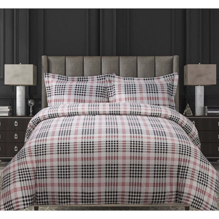 Tribeca Living Printed Flannel King duvet set