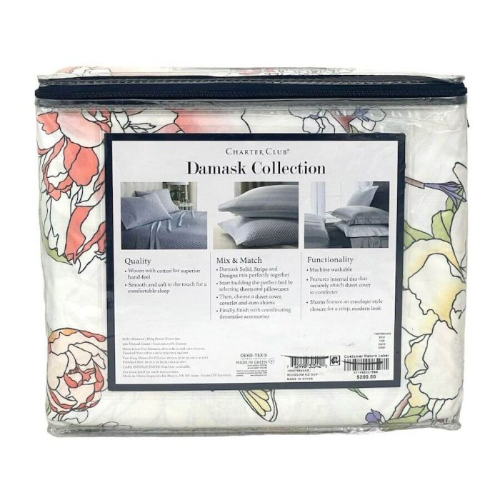Charter Club Damask Designs Blossom King Duvet Cover Set 4