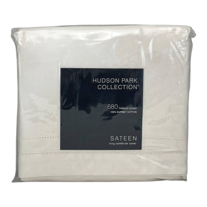 Hudson Park 680 Thread Count King Duvet Cover Vanilla Sky