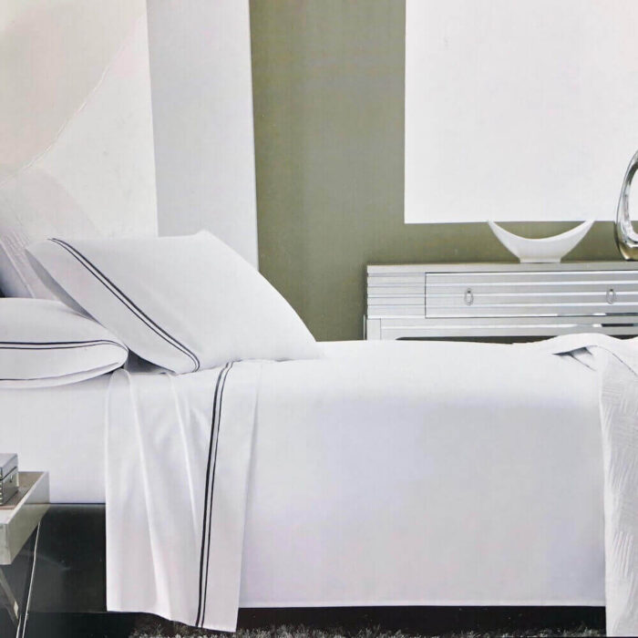 Hotel Collection Embroidered Queen Sheet Set Charcoal