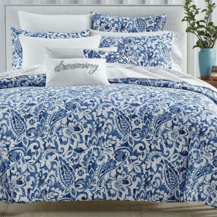 Charter Club Damask Designs Textured Paisley Duvet Set