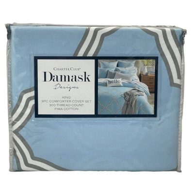 Charter Club Damask Designs Tile Geo 3 Piece King Duvet Set 5