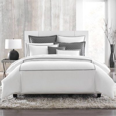 Hudson Park Italian Percale Duvet Cover Charcoal 2