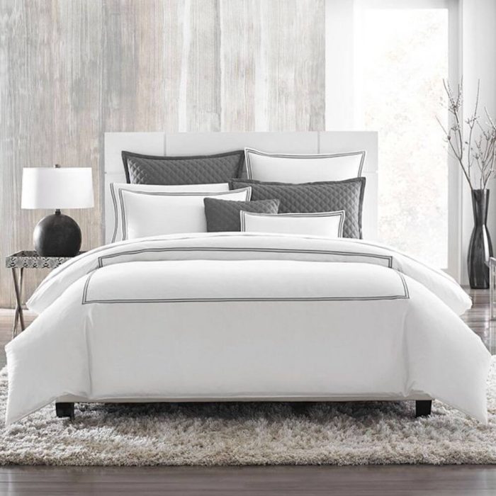 Hudson Park Italian Percale Duvet Cover Charcoal 2