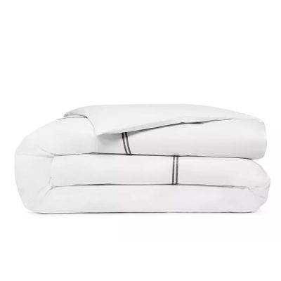 Hudson Park Italian Percale Duvet Cover Charcoal