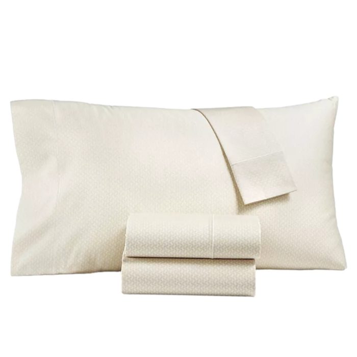 Hotel Collection Textured Prism King Sheet Set Beige