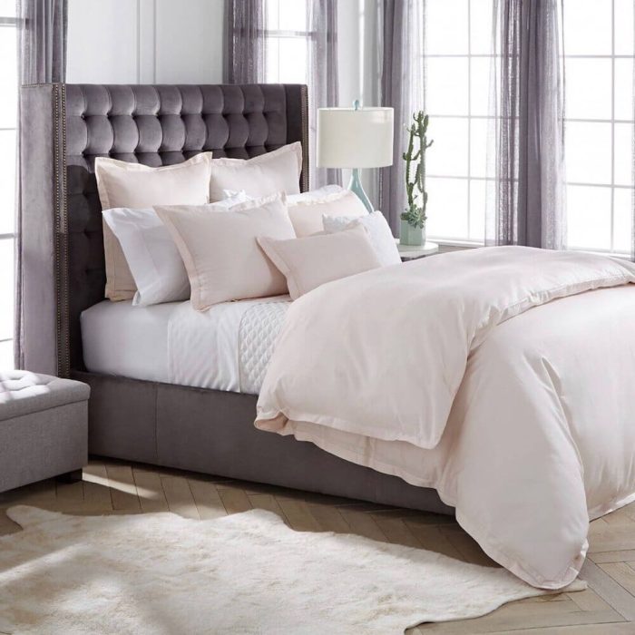 Hudson Park 680 Thread Count Duvet Cover Blush Pink