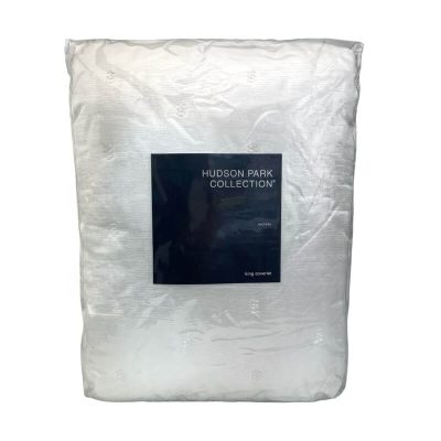Hudson Park Nouveau King Coverlet Ivory