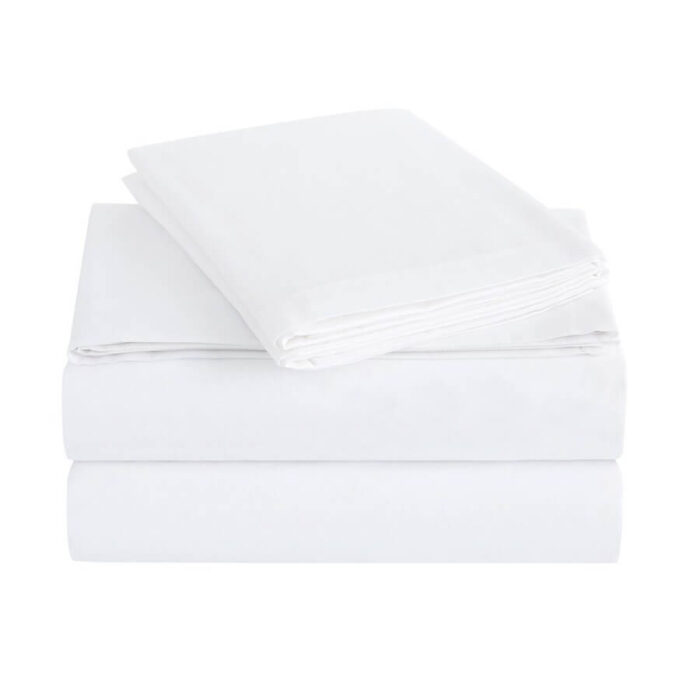 Charisma 310 Thread Count Solid King Sheet Set White
