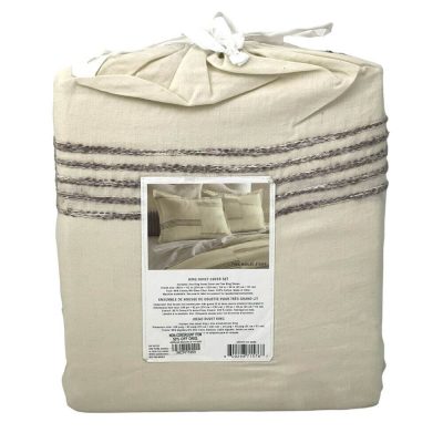 DKNY Donna Karan Pure Marled Stripe King Duvet Set 3