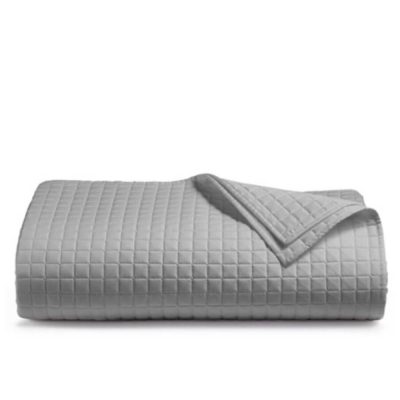 Hotel Collection Basic Grid Coverlet Dove Grey