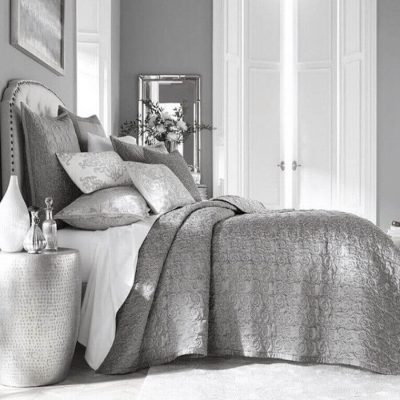 Hotel Collection Classic Embossed Jacquard Quilted Coverlet