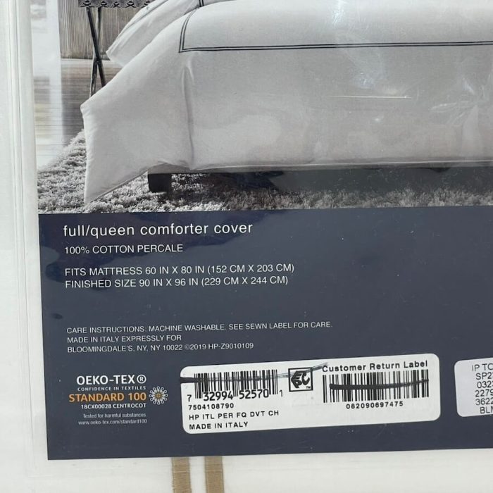 Hudson Park Italian Percale Cotton Full-Queen Duvet Cover Champagne 3