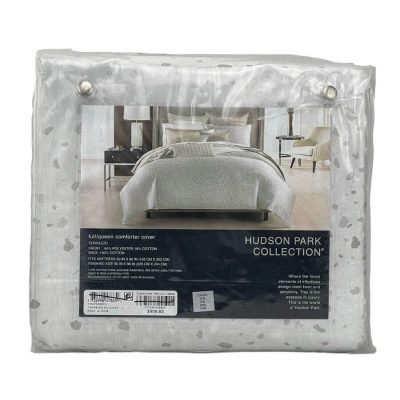 Hudson Park Terrazzo Full/Queen Duvet Cover Silver 4