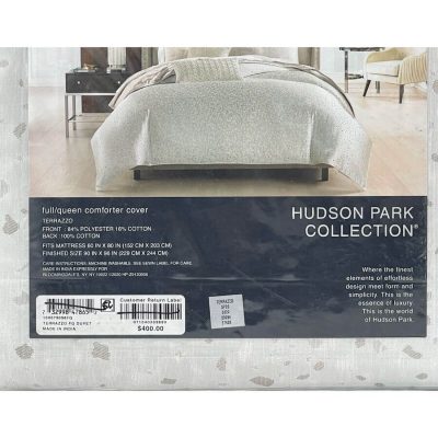 Hudson Park Terrazzo Full/Queen Duvet Cover Silver 5