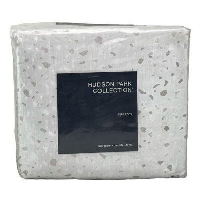 Hudson Park Terrazzo Full/Queen Duvet Cover Silver 3