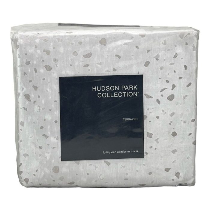 Hudson Park Terrazzo Full/Queen Duvet Cover Silver 3