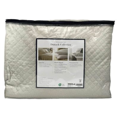 Charter Club Damask Quilted 3 Piece King Coverlet Set Parchment 5