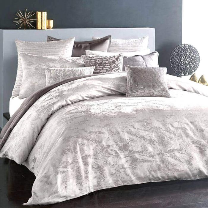 Donna Karan Luna Duvet Cover Silver 2