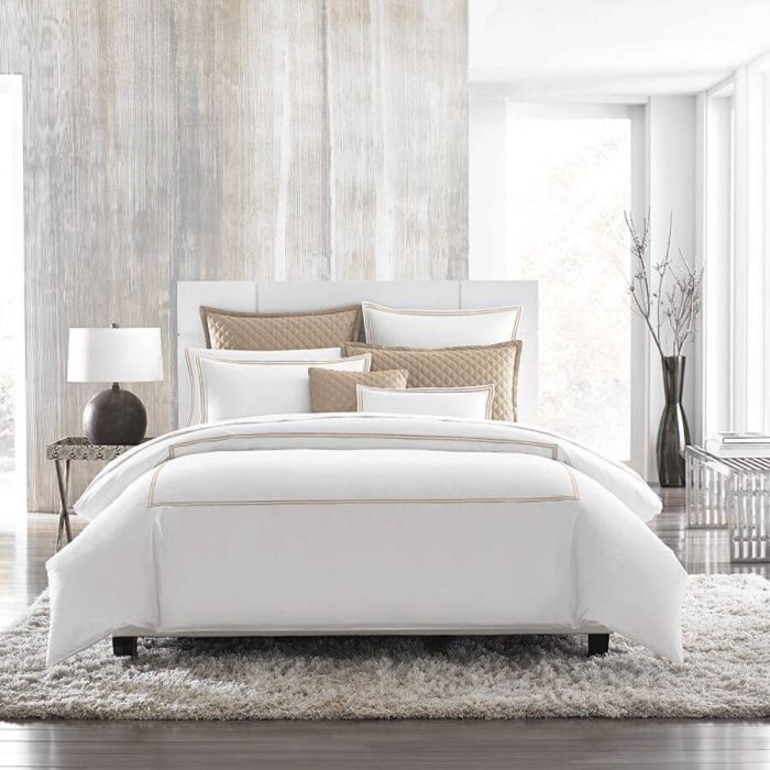 Hudson Park Italian Percale Duvet Cover Champagne 2