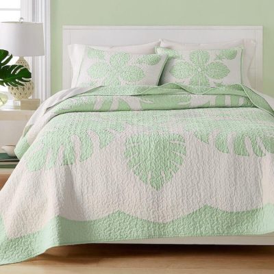 Martha Stewart Maui Medallion Quilt Green