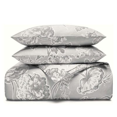 Charter Club Damask Designs Engraved Flower Duvet Set