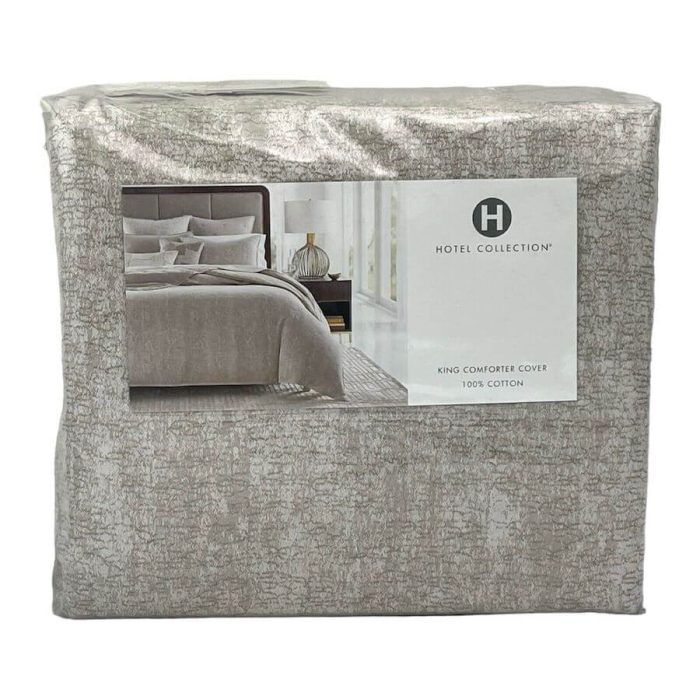 Hotel Collection Remnant King Duvet Cover Beige 3