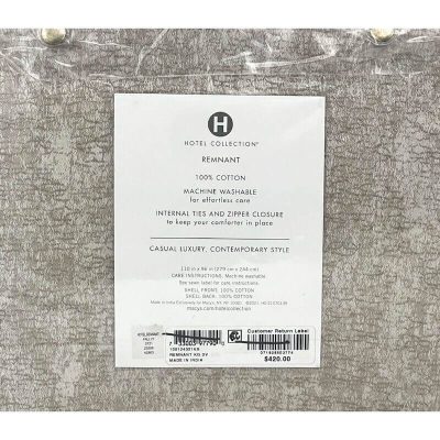 Hotel Collection Remnant King Duvet Cover Beige 5