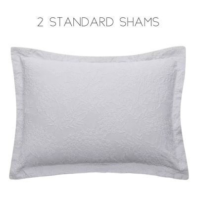 Martha Stewart Floral Matelasse Sham Gray