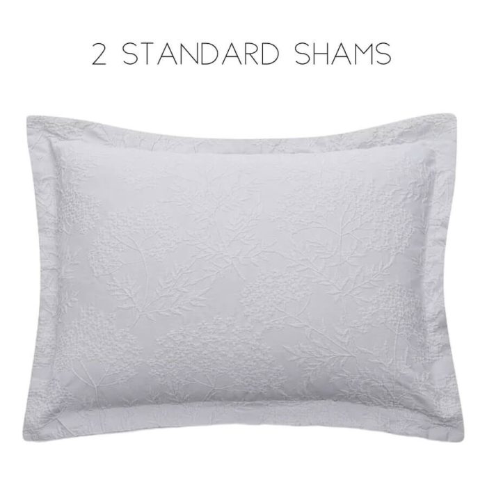 Martha Stewart Floral Matelasse Sham Gray