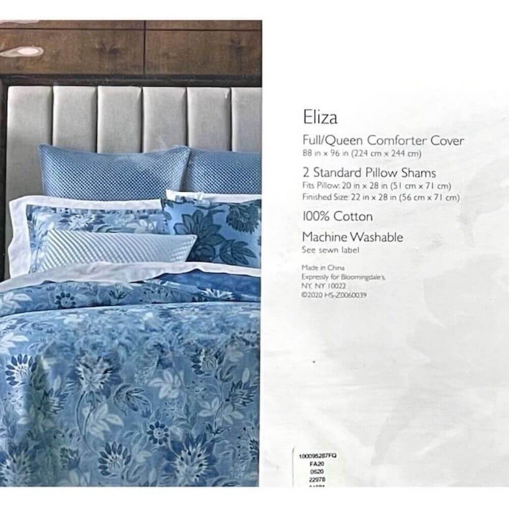 Sky Eliza Collection Full-Queen Duvet Set Blue 4 Sky Eliza Collection Full/Queen Duvet Set Blue 4