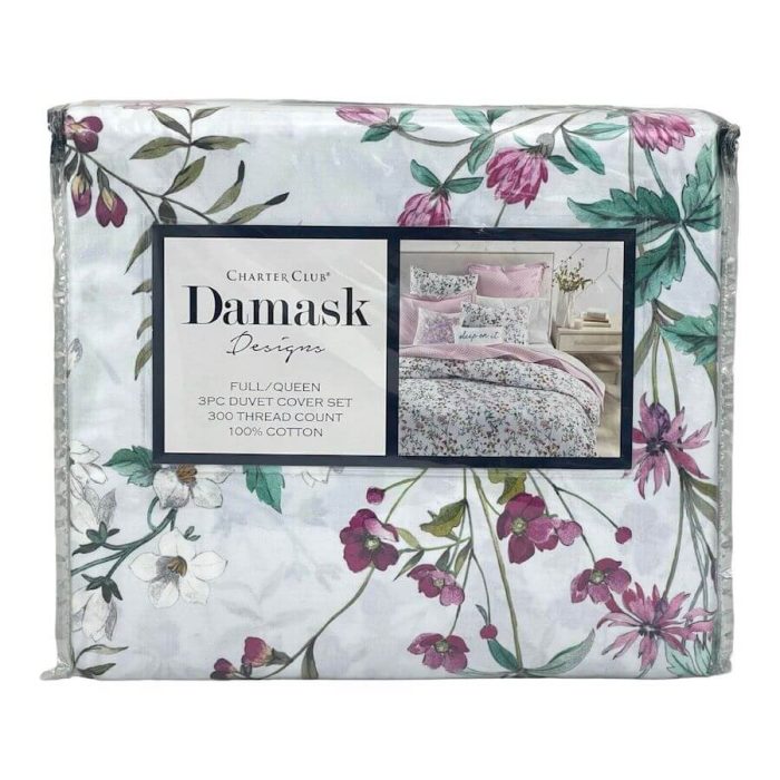 Charter Club Damask Designs Floral Vines Full/Queen Duvet Set 3