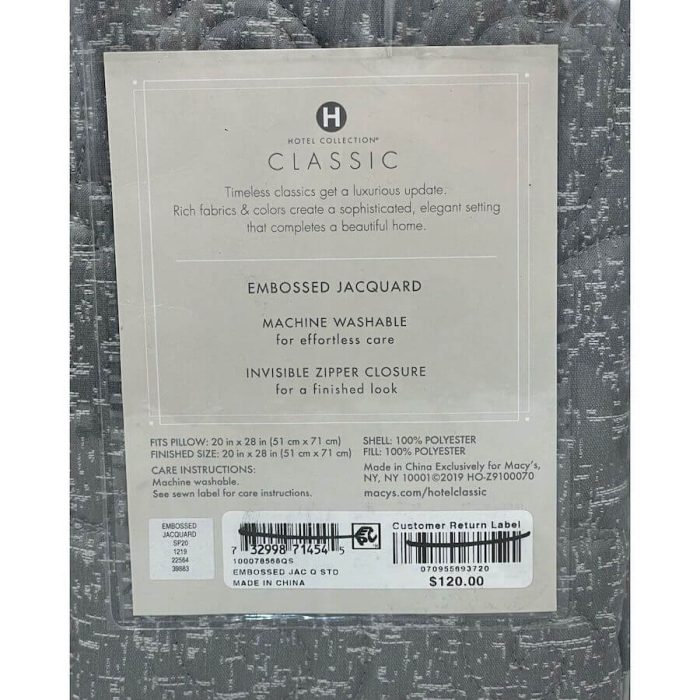 Hotel Collection Classic Embossed Jacquard Standard Sham 3