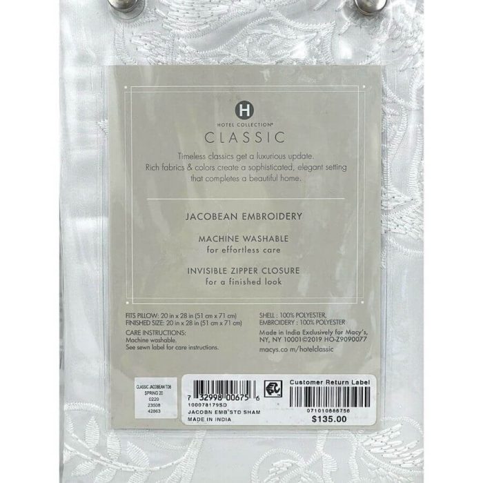 Hotel Collection Classic Jacobean Embroidery 2 Standard Shams 4
