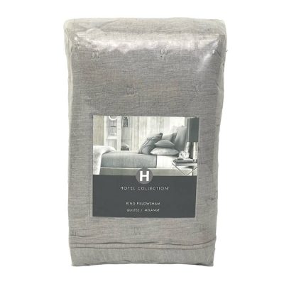 Hotel Collection Eclipse KING Quilted Sham Heather Grey 2