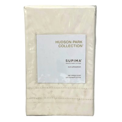 Hudson Park 680 Thread Count EURO Sham Ivory 2
