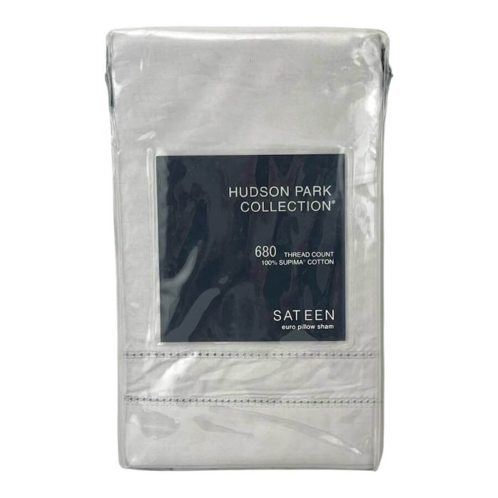 Hudson Park 680 Thread Count Euro Sham Silver