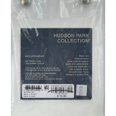 Hudson Park 680 Thread Count Euro Sham White 4