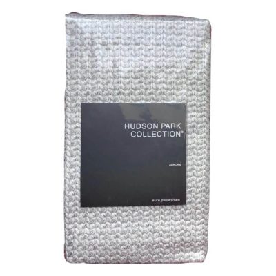 Hudson Park Aurora Kint Euro Sham Silver 3
