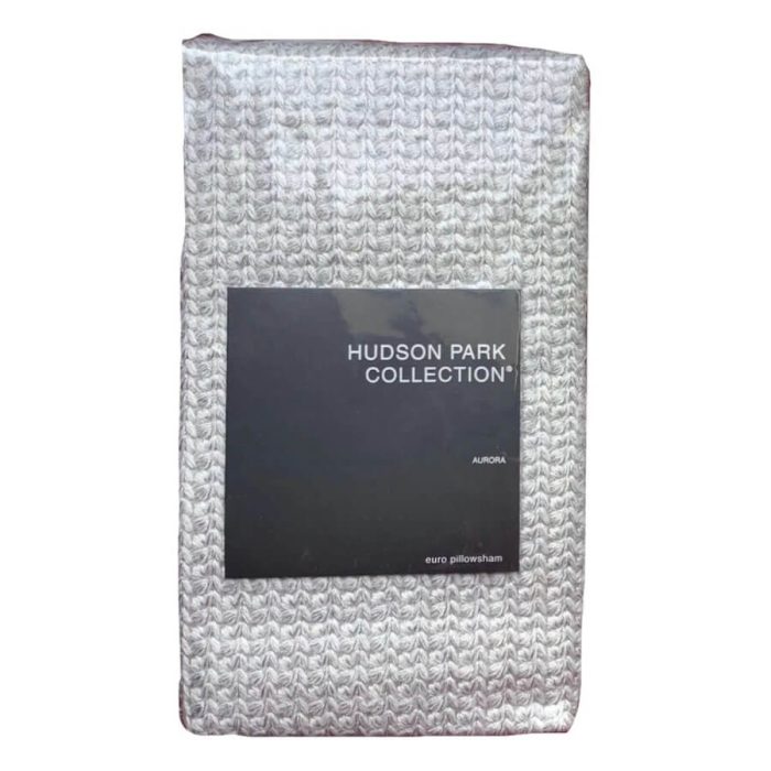 Hudson Park Aurora Kint Euro Sham Silver 3