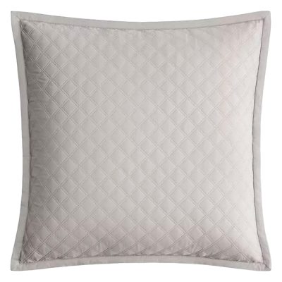 Hudson Park Double Diamond Euro Sham Silver